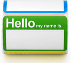 Methdic 5 Colors (Hello My Name is) Name Tags Stickers 400 Labels for Office, Meeting, School, Teachers and Mailing