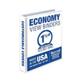 Samsill 1.5 Inch 3 Ring Binder, Made in USA, Economy Round Ring, Clear View Cover, 325 Sheet Capacity - for School, Home, Office - White