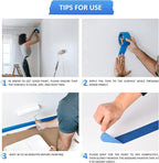 SEBETOW 10 Rolls Painters Tape 2 inch Bulk Painter Tape Blue Wide Roll, Blue Masking Tape, 2 Inches x 55 Yards for General Purpose Wall Painting, Home Improvement