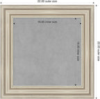 Amanti Art Silver Framed Magnetic Board 22x22 Small Vision Board for use with Magnets, 100% Metal Sheet to Display Items as Office Decor or for Home Organization in mudroom, Kitchen or Kids Room