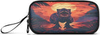 BOENLE Dinosaur Sunset Pencil Case Box Boys Girls Large Pencil Pouch Zipper Compartments Big Capacity Stationery Pen Bag Organizer Kids Teens Adults School