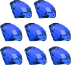PATIKIL 8 Pcs Diamond Crystal Paperweight, 30mm / 1.18 Inch Crystal Paperweight Paper Weight for Home Office Desktop Table Decor Wedding Party Jewelry Ornaments, Dark Blue