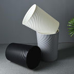 HOLTPHILI Small Bathroom Trash Can 1.8 Gallon Wastebasket Recycling Bin for Bedroom Office Kitchen, Black White, 2 Pack