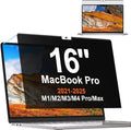 Mamol Magnetic Privacy Screen MacBook Pro 16 Inch 2021-2025 (M1-M2-M3-M4), Removable Anti Blue Light Glare Filter Screen Protector