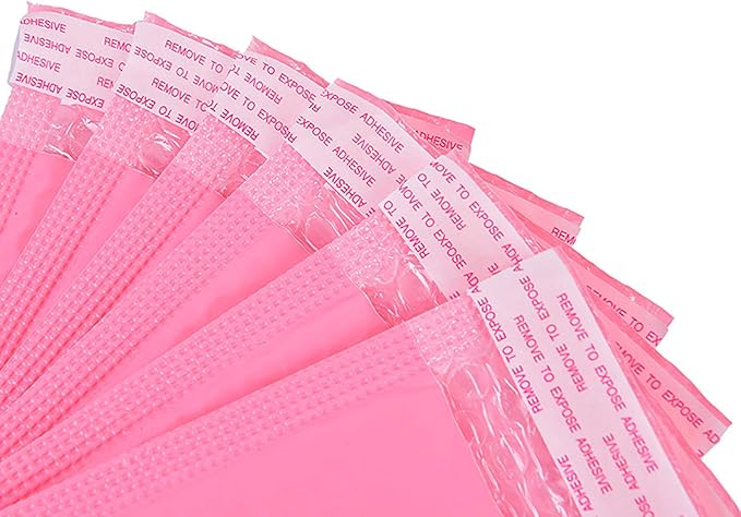 25 Pack 4x6 Inches Small Pink Poly Bubble Lined Mailers Padded Shipping Envelopes Self Seal Mailer Waterproof, Shockproof and Dustproof (Pink 4x6 Inches-25pcs)