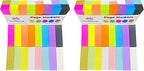 4A 2 Packs Sticky Note Tabs Flags 0.6 x 2 Inches, 16 Colors, Small Sticky Notes Page Markers Book Index Tabs for Office School Supplies, 100 Sheets/Pad, 16 Pads/Pack, 3200 Sheets Total, 4A 501516x2
