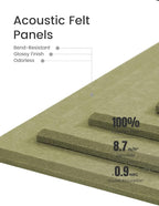 Fluxynara Felt Bulletin Board Tiles -28"x18" Cork Board Alternative for Office Decor, Push Pin Board Wall Organizer 6-Pack-Olive Green