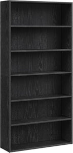 VASAGLE Custos Collection - Bookshelf, 6-Tier Bookcase, Book Shelf, Open Storage Shelf, 9.4 x 31.5 x 63.3 Inches, for Living Room, Home Office, Dining Room, Ebony Black ULBC412B01