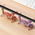 4PCS Desk Crab Pen Holder,Creative Crab Pen Holder,New Cute Crab-Shaped Pen Holders,Weightlifting Crabs Penholder Bracket Storage,Funny Desk Decor for Office Desks,Shop Windows,Home(Mix)