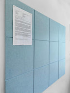 DECORITA Felt Wall Tiles | Large Cork Board Alternative | Aesthetic Felt Bulletin Board for Office, Home & Classroom | Large Cork Boards for Walls Pinboard (12-Pack) | Baby Blue
