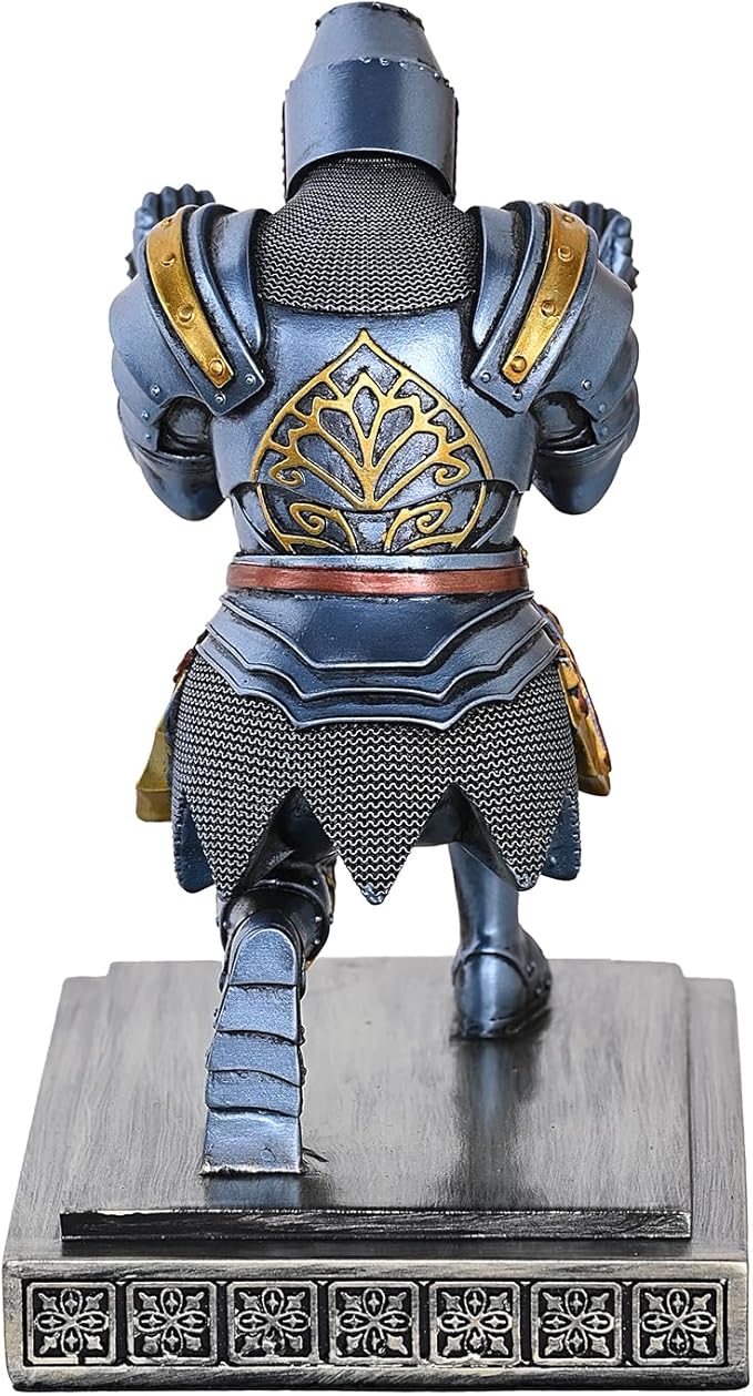 NCQIXIAO Templar Vanguard Soldier Pen Holder Pencil Stand Desk Organizers and Accessories as Gift for Medieval Warrior Enthusiast (Blue)
