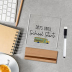 Funny Back to School Countdown Acrylic Sign, Funny Days Until Schools Starts Countdown Decor for Classroom, Best Back to School Gifts for Teacher Students A 09