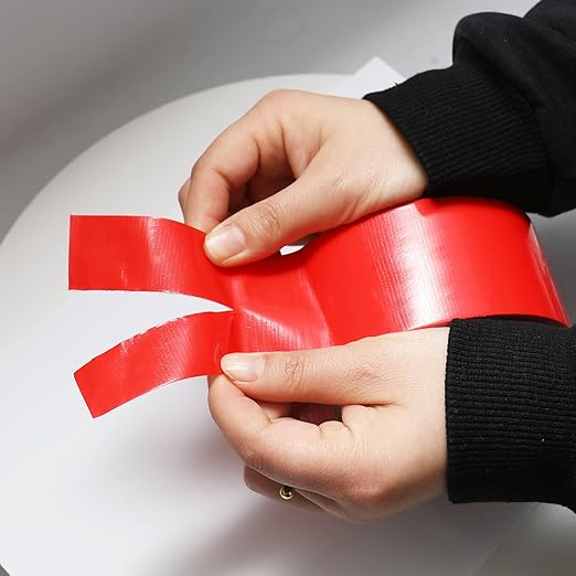 QILIMA 5-Pack Red Duct Tape, Professional Grade Duct Tape for Photographers,Industrial, Professional Use, 2 Inch X 30 Yards