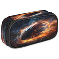 Pardick American Football Fire Pencil Case，Big Capacity Pencil Pouch Coin Pouch Stationery Organizer For Teen School