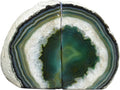 Nature's Decorations Agate Bookends - A+ Quality Green Geode with Non-Skid Rubber Bumpers for Shelves, Office, Home Decor, Heavy Duty Cute Stone (3-4 LB)
