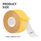KAIYUER Thin Double Sided Rug Tape Heavy Duty,2" x 66 FT,Carpet Tape for Rug Fixed,Wall,mats and Woodworker, Super Sticky Cloth Tape,Residue Free