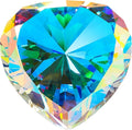 SWTHONY 60mm Crystal Diamond Paperweight Heart Shaped Glass Gems Big Fake Diamonds Paper Weights for Women Desk Wedding Centerpiece AB-Coated