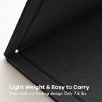 Lightomorrow Extra Large Bulletin Board - 96 x 48 Inches, Decorative Felt Pin Board for Wall - 8' x 4' Foldable Photo Display Board with Self-Adhesive Tape, Includes 20 Push Pins - Black
