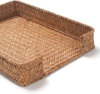 Seagrass Letter Tray for A4 File Woven Desk Tray Organizer for Paper Folder Mail Document Magazine Storage Basket for Office