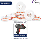 Perco Orange Reverse Print on White Dairy Labels to fit Monarch 1110 Price Gun - 16 Rolls, 17,000 Labels with Ink Roll Included