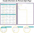 2026-2027 Planner - 18 Months Weekly & Monthly Planner from January 2026 - June 2027, Planners 2026-2027 with Elastic Closure, Inner Pocket, 8.5" x 11", Purple