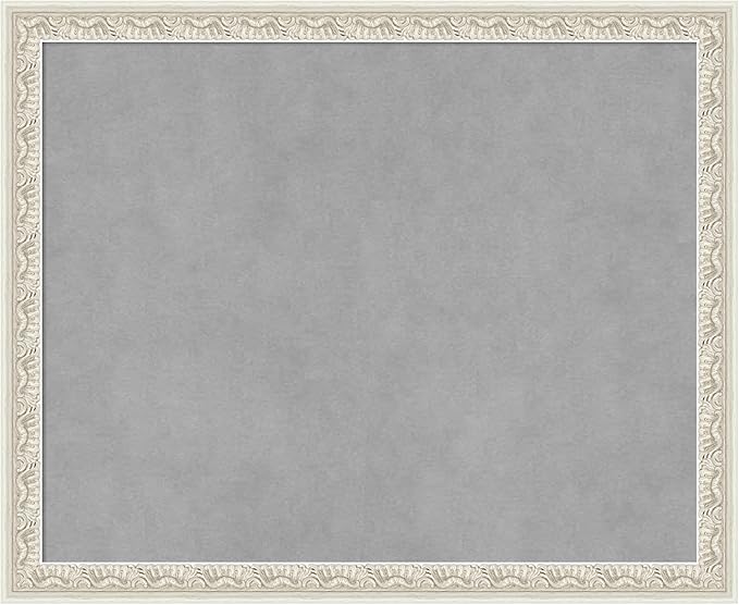 Amanti Art Silver Framed Magnetic Board 18x22 Small Vision Board for use with Magnets, 100% Metal Sheet to Display Items as Office Decor or for Home Organization in mudroom, Kitchen or Kids Room
