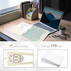 Ospelelf Vintage Hardcover 3 Ring 1 inch Leather Binder, Professional Binders Organizer Suitable for Letter Size Documents, Binder Dividers with Tabs, Beige