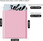 Fuxury Bubble Mailer 8.5x12 250 Pack,Light Pink#2 Poly Bubble Mailers,Self Seal Padded Envelopes,Waterproof Bubble Mailing Envelopes,Cushioning Packaging Bags for Books,Clothes, Makeup Supplies