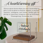 Medical Assistant Prayer Desk Sign, Inspirational Christian Gift for Healthcare Workers Graduation Birthday Christmas, Faith-Based Office Decor for MA Appreciation and Support PA115