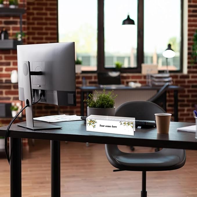 10 Pieces Cubicle Name Plate Holders fits 2.25 Inch Wall Cubicle Name Tags Clear Cubicle Name Plate Sign Bulk Nameplates for Office Home Classroom Library 8.5 x 2.5 x 2.4 Inch