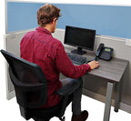 OBEX Acoustical Cubicle Privacy Screen Extender Desk Panel & Office Divider, Add Separation & Block Noise, 18" x 66", Twilight