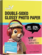 Uinkit Brochure Paper Glossy Double Sided 8.5x11 Inkjet 37lb 140gsm Dye ink Thin Photo Picture Flyer Calendar Magazine CD Cover letter (40, 8.5x11-glossy)