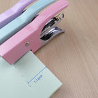 Aacehlh Small Hand-held Stapler Set, 15 Sheet Capacity, Includes 750Pcs Staples and A Staple Remover, Mini Desktop Stapler for Office, School, Home or Travel Use. (Purple)