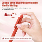 Piochoo Gel Pens, 8 Pcs 0.5mm Black Ink Pens Fine Point Smooth Writing Pens, High-End Series Pens for Journaling Note Taking, Cute Office School Supplies Gifts for Women Men