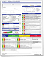 Multi-Point Inspection Form for Vehicles – 2-Part Carbonless Vehicle Checklist Pad – 8.5" x 11" Inspection Report – Edge-Glued, Manufacturer Recommended – White - Pack of 750