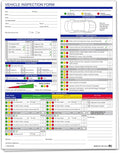 Multi-Point Inspection Form for Vehicles – 2-Part Carbonless Vehicle Checklist Pad – 8.5" x 11" Inspection Report – Edge-Glued, Manufacturer Recommended – White - Pack of 1000