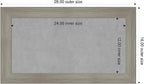 Amanti Art Grey Framed Magnetic Board 16x28 Small Vision Board for use with Magnets, 100% Metal Sheet to Display Items as Office Decor or for Home Organization in mudroom, Kitchen or Kids Room