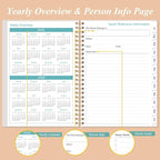 2026 Daily & Monthly Planner - One Page Per Day, Daily Planner 2026 from January 2026 to December 2026, Planners 26 with 12 Monthly Tabs, 6.4" x 8.5", Rose Flower