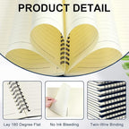 Yahenda Spiral Notebook Bulk A5 Journal Lined 8.3'' x 5.5'' Writing Composition Paper Small Notepad Subject Notebook for Students Office Business Back to School Supplies(Deep Blue,36 Pcs)