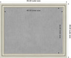 Amanti Art Silver Framed Magnetic Board 38x46 X-Large Vision Board for use with Magnets, 100% Metal Sheet to Display Items as Office Decor or for Home Organization in mudroom, Kitchen or Kids Room