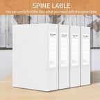 HUA JIE 2 Pack A4 Storage File Boxes Archives Case,65mm Spine,Box File Document Storage Box with Metal Clip for Office School -White