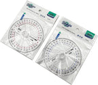 360° Protractor Pack of 2 Protactors Plastic Protractor Math Protractors Clear Protractor Ruler Drafting Tools Circle Protractor for Geometry