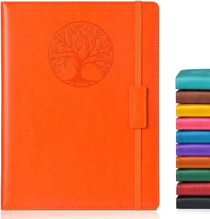 Biuwory Lined Journal Notebook for Women Men,256 Pages B5 Large Hardcover Leather Journals for Writing,Travel,Business,Work & School,College Ruled Notebooks for Note Taking,Diary Notepad 7.8"×10.2"