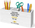 HUKINE Thank You Gifts Pen Holder for Desk Decoration, Sometimes Amazing People Forget Wooden Box Sign Pencil Holder Organizer for Home Office Desk Accessories, Appreciation Gifts for Coworkers