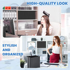 Henoyso 12 Pcs 3 Ring 1.5 Inch Binders Fits 8.5 x 11 Inch Letter Size Paper, Plastic Black Flexible Binders with View Cover and 2 Pockets, 275 Sheets Capacity for Office School