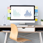 DOLLAR BOSS Monitor Memo Boards for Computers 2 Pcs Office Desk Accessories 11" x 3.1" Transparent Acrylic Monitor Side Panel Multifunction Message Board Screen Note Holder for Office Home Work Desk