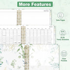 SUNEE 2026-2027 Planner - 24 Months (Jan 2026 - Dec 2027) - 7"x10" Monthly Spreads & Yearly Planner, Greenery