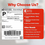 1 1/4” × 1”Direct Thermal Printer Labels, 10 Rolls, 13,800 Matte White Thermal Barcode Labels with Strong Adhesive, Compatible with Zebra & Eltron Printers (No Ink or Toner Needed)