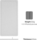 Lightomorrow Bulletin Board, 35 x 17 1/2 inches Felt Board - Decorative Pin Board, Cork Board Alternative for Wall, Foldable Self-Adhesive Vision Board Prayer Board with 20 Pushpins - Light Gray