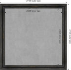 Amanti Art Black Framed Magnetic Board 27x27 Medium Vision Board for use with Magnets, 100% Metal Sheet to Display Items as Office Decor or for Home Organization in mudroom, Kitchen or Kids Room